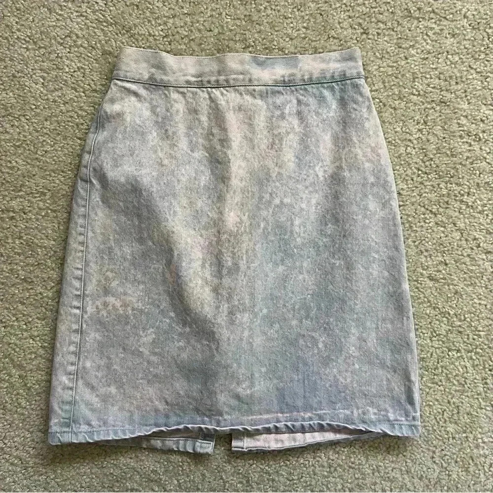 Bongo Vintage 90’s Gene Motesano Jean Skirt Pink Wash Women’s Size 7 Style 17302